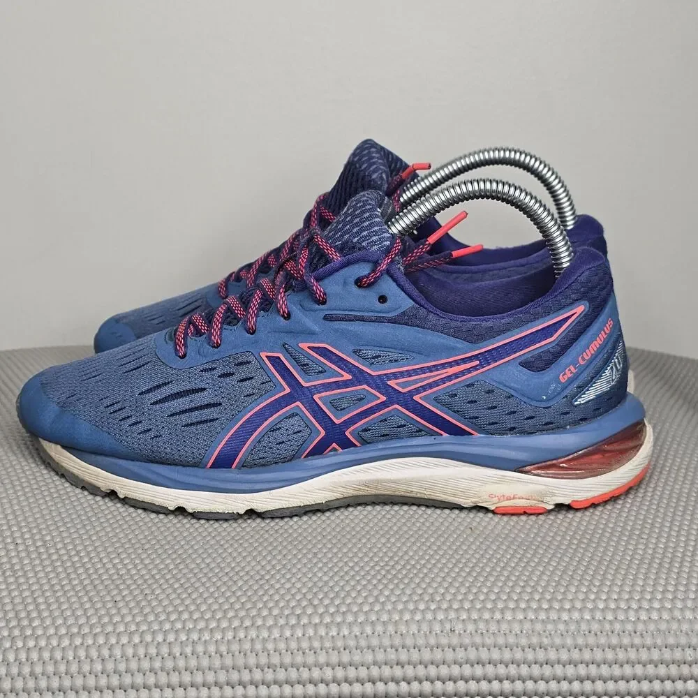 ASICS Womens Gel Cumulus‎ 20 Running Shoes 1012A008 Blue-Pink-White Size US 7